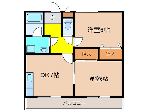 ハイムリバティーⅠの物件間取画像